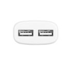 Мережевий зарядний пристрій Hoco C12 (2USB, 2.4А) White + кабель MicroUSB (C12MW)