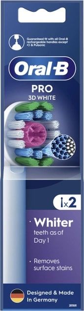 Насадка для зубной электрощетки Braun Oral-B Pro 3D White EB18pRX (2 шт.) (Oral-B Pro 3D White EB18pRX (2))