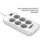 Фільтр живлення ColorWay 6 розеток, 4USB (Type-C PD20W + 3USB QC3.0) (38W), 2м, White (CW-CHE64PDW)