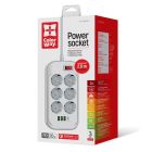 Фільтр живлення ColorWay 6 розеток, 4USB (Type-C PD20W + 3USB QC3.0) (38W), 2м, White (CW-CHE64PDW)