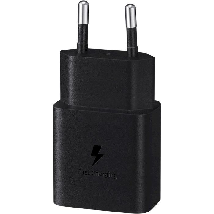 Сетевое зарядное устройство Samsung EP-T1510X Black, 1хUSB Type-C, 15W + кабель USB Type-C (EP-T1510XBEGEU)