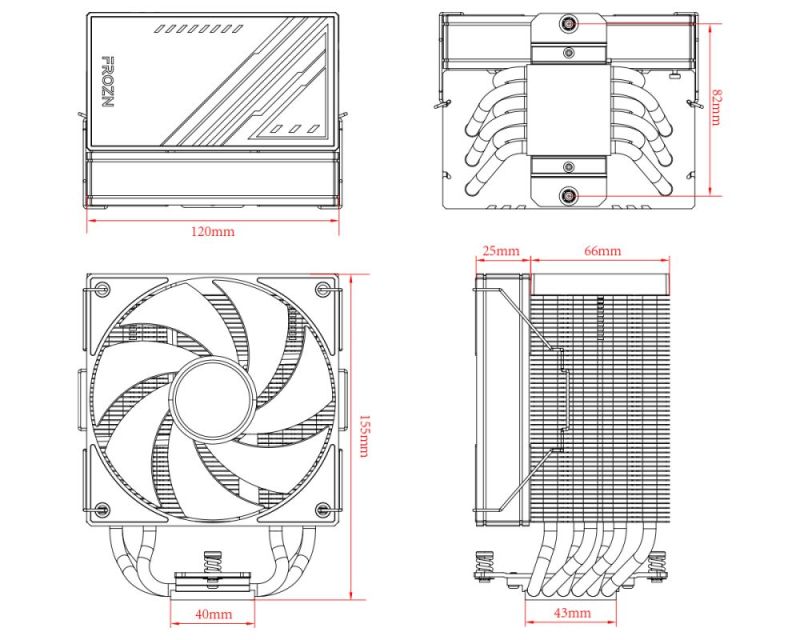 Кулер процессорный ID-Cooling Frozn A610 Black (FROZN A610 BLACK)