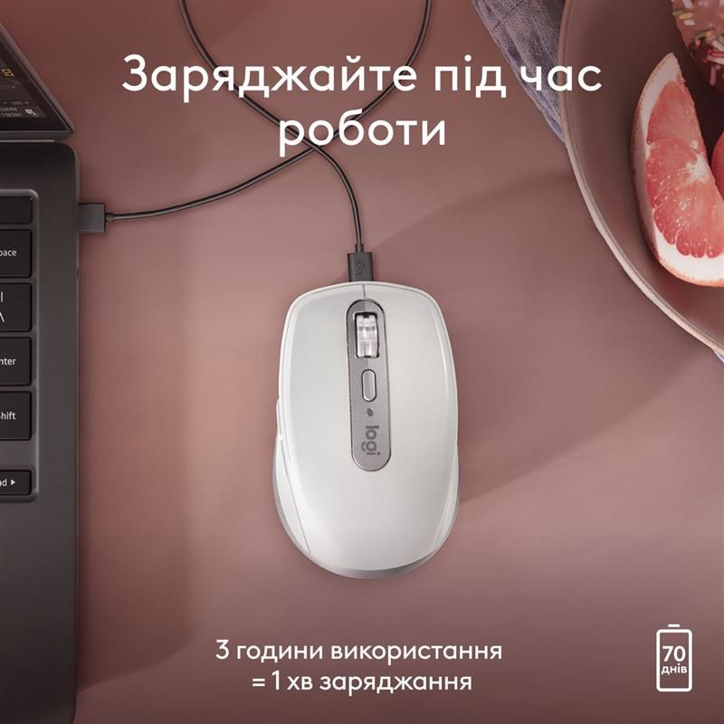 Мышь беспроводная Logitech MX Anywhere 3S for Mac Pale Grey (910-006946)