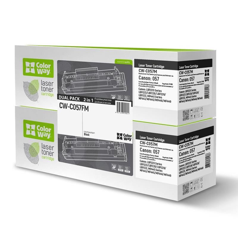 Картридж ColorWay (ColorWay-C057FM) Canon LBP223dw/226dw/228x/MF443dw/445dw/446x/449x (Canon 057) Dual Pack (CW-C057FM)