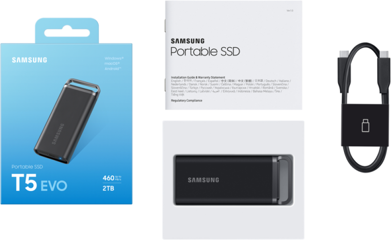 Накопитель внешний SSD 2TB Samsung T5 EVO (MU-PH2T0S/EU)