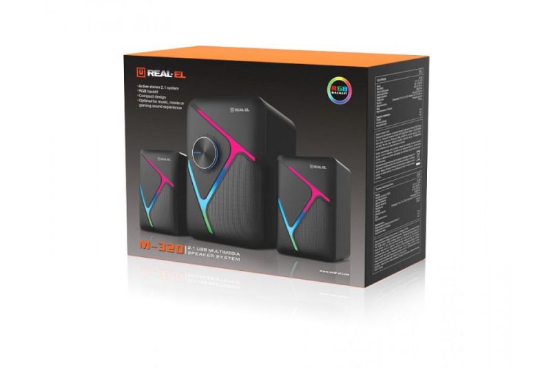 Акустична система REAL-EL M-320 Black (EL121300014)