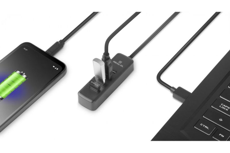 USB-хаб REAL-EL HQ-175 4 ports (EL123110008)