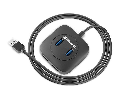 USB-хаб REAL-EL HQ-187 4 ports (EL123110010)