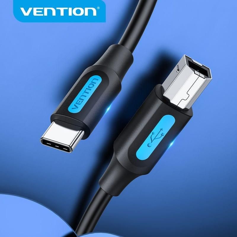 Кабель Vention USB Type-C - USB Type-B (M/M), 1.5 м, Black (CQUBG)