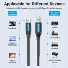 Кабель Vention USB Type-C - USB Type-B (M/M), 1.5 м, Black (CQUBG)