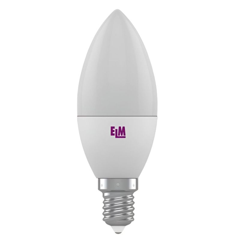 Лампа светодиодная свеча ELM 6W E14 4000K (18-0013)