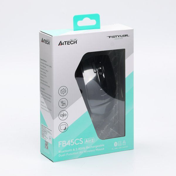 Миша бездротова A4Tech Fstyler FB45CS Air2 Stone Grey (FB45CS Air2 (Stone Grey))