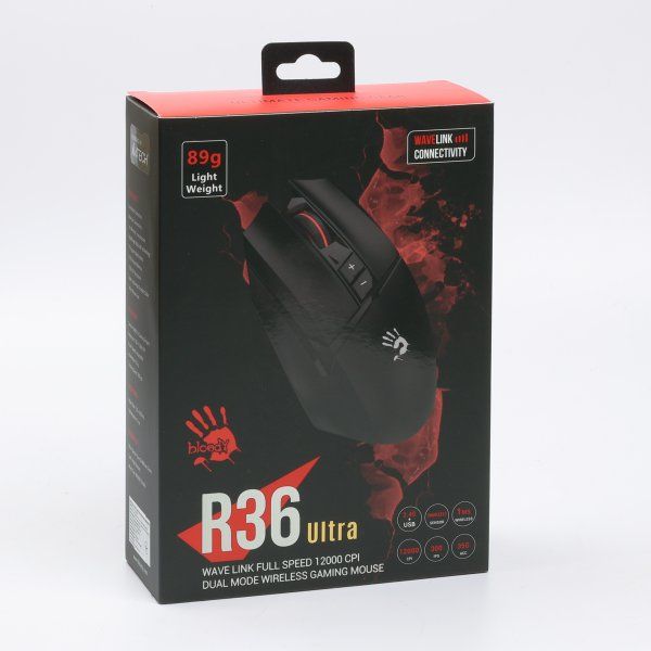 Мышь беспроводная Bloody R36 Ultra Stone Black (R36 Ultra (Stone Black))