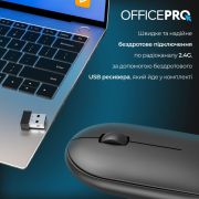 Миша бездротова OfficePro Silent Click Wireless Black (M185B)