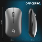 Мышь беспроводная OfficePro Silent Click Wireless Gray (M225G)