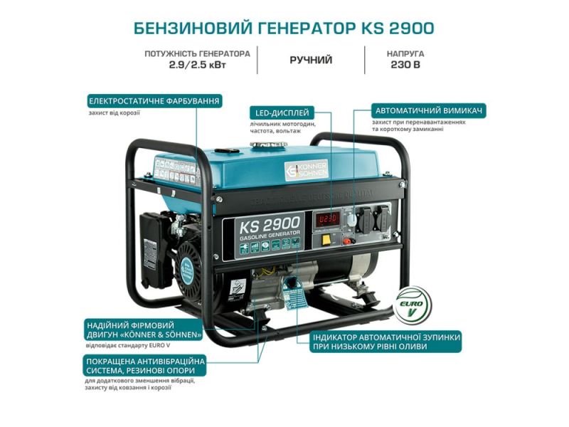 Генератор бензиновий Konner&Sohnen (KS 2900)