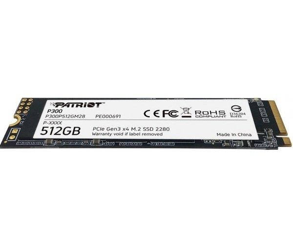 Накопитель SSD  512GB Patriot P300 M.2 2280 PCIe 3.0 x4 NVMe TLC (P300P512GM28)