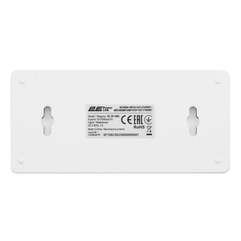 Комутатор 2E PowerLink SF108C (8xFE, некерований) (2E-SF108C)