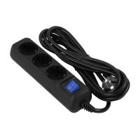 Фільтр живлення 2E 3 розетки, 3 м, Black (2E-U03ESM3BK)