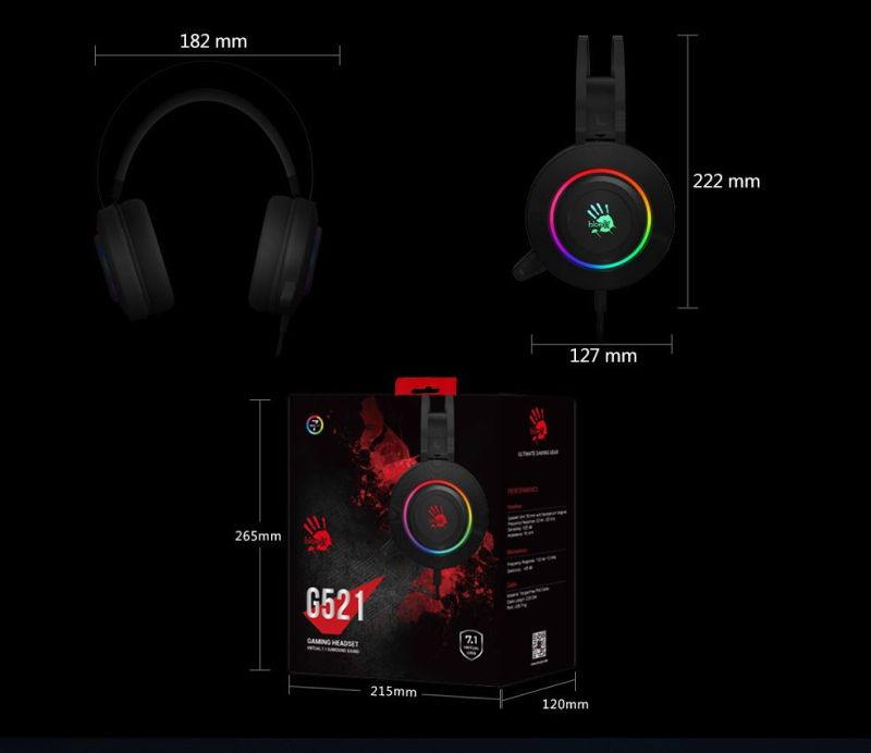 Гарнитура Bloody G521 Black (G521 Bloody (Black))