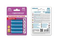 Акумулятор Esperanza Ni-MH AA/HR06 2000 mAh BL 4шт Blue (EZA104B)