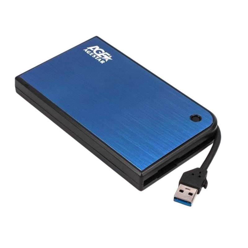 Внешний карман USB3.0 для HDD SATA 2,5" AgeStar (3UB 2A14 (Blue))