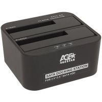 Док-станція AgeStar 3UBT6-6G для 2.5"/3.5" SATA HDD или SSD USB3.0 Black (3UBT6-6G (Black))