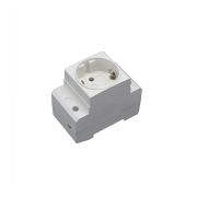 Розетка ELM SO-10E-DIN із заземленням на DIN-рейку 16A Біла (41-0023)