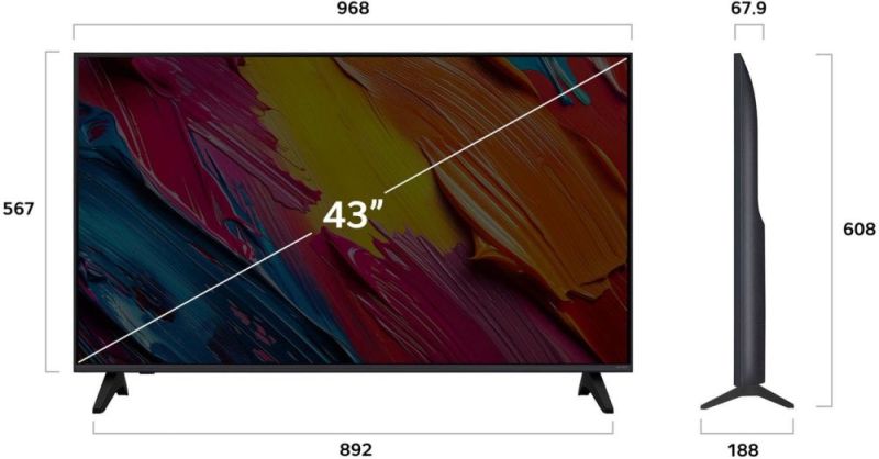 Телевізор LG (43QNED70A6A)
