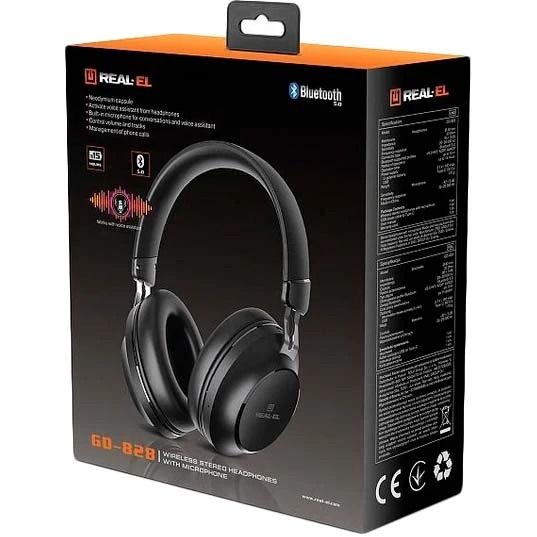 Bluetooth-гарнитура REAL-EL GD-828 Black (EL124100052)