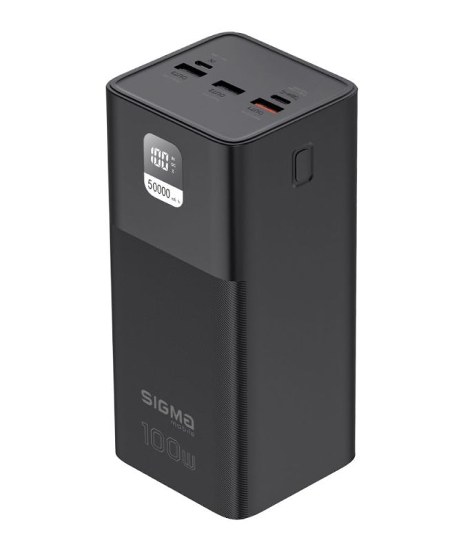 Універсальна мобільна батарея Sigma mobile X-Power SI50A6QLX 50000mAh Black (4827798741313)