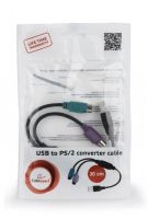Контроллер Cablexpert, USB 1.1/2 x PS/2, 0.3 м, черный (UAPS12-BK)