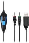 Гарнитура Sades SA-702 Element Black/Blue (sa702bl)