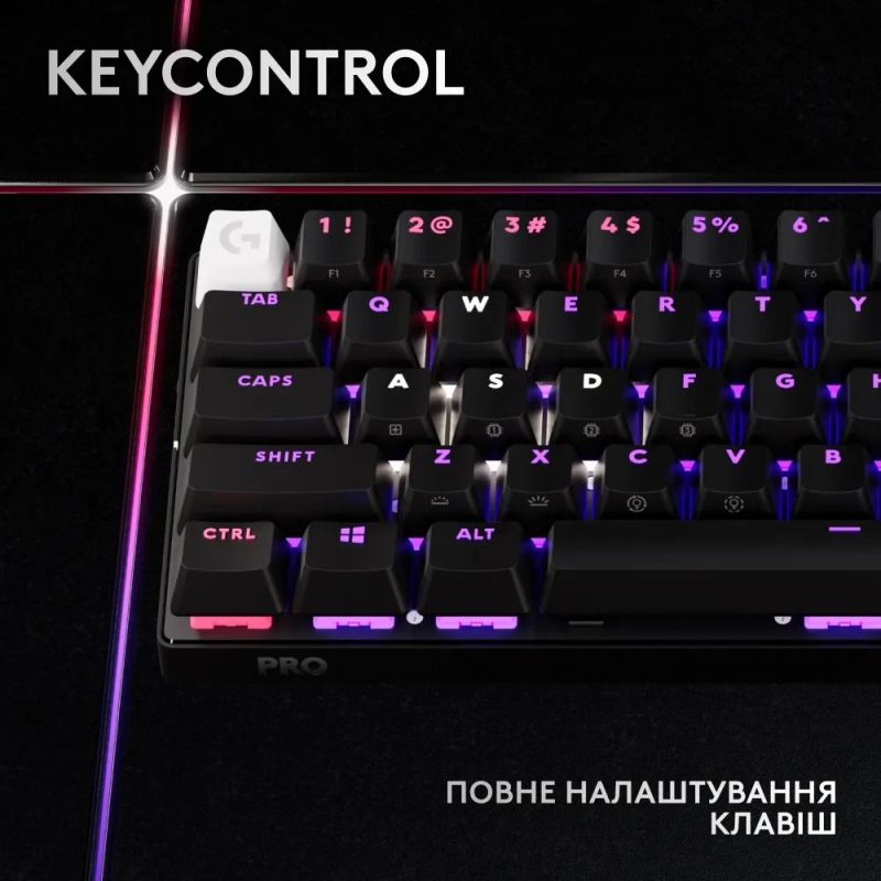 Клавiатура бездротова Logitech G PRO X 60 TKL GX Optical Tactile Black (920-011911)