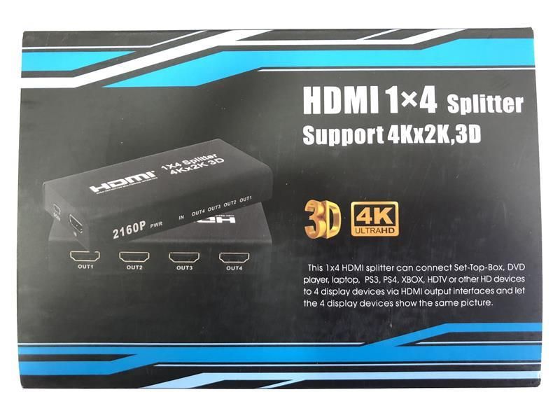 Разветвитель (сплиттер) Atcom HDMI 4 порта, поддержка UHD 4K (15190)