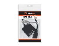 Адаптер REAL-EL HDMI - VGA (M/F), 0.15 м, чорний  (EL123500020)