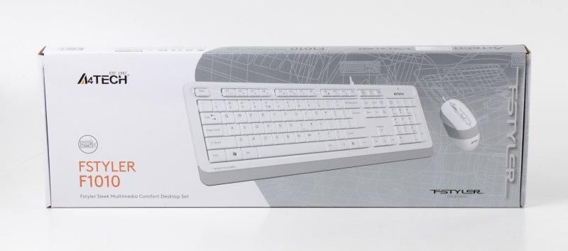 Комплект (клавіатура, миша) A4Tech F1010 White (F1010 (White))