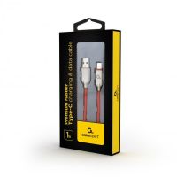 Кабель Cablexpert USB - USB Type-C V 2.0 (M/M), 2.1 А, преміум, 1 м, червоний  (CC-USB2R-AMCM-1M-R)