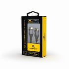 Кабель Cablexpert HDMI - HDMI V 2.0 (M/M), 1 м, черный/серый коробка (CCBP-HDMI-1M)