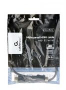 Кабель Cablexpert HDMI - HDMI v.2.0, вилка/вилка, 0.5 м Black (CC-HDMI4L-0.5M)