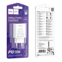 Мережевий зарядний пристрій Hoco C143A (1USB-C, 3А) 20W White (6942007652063)