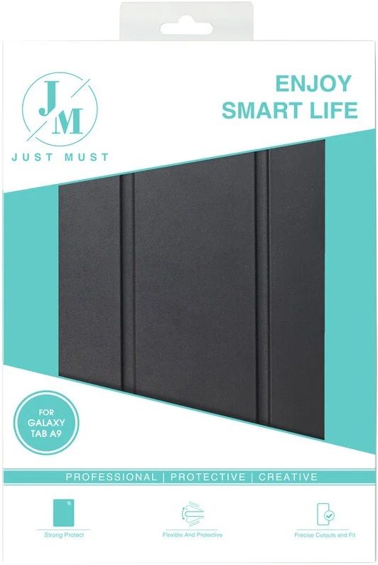 Чехол-книжка Just Must Skin Shock для Samsung Galaxy Tab A9 SM-X110/SM-X115 Black (6973297909650)