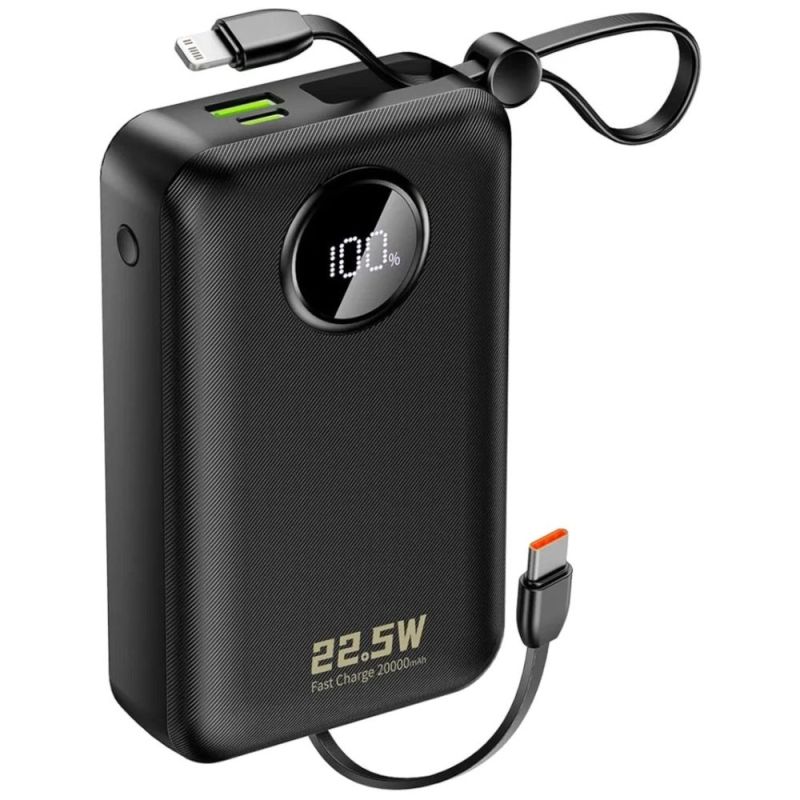 Универсальная мобильная батарея Dudao K14+ 20000mAh 22.5W Black (6977196680016)