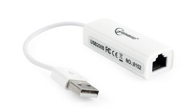 Мережевий адаптер Gembird USB - Fast Ethernet, білий (NIC-U2-02)