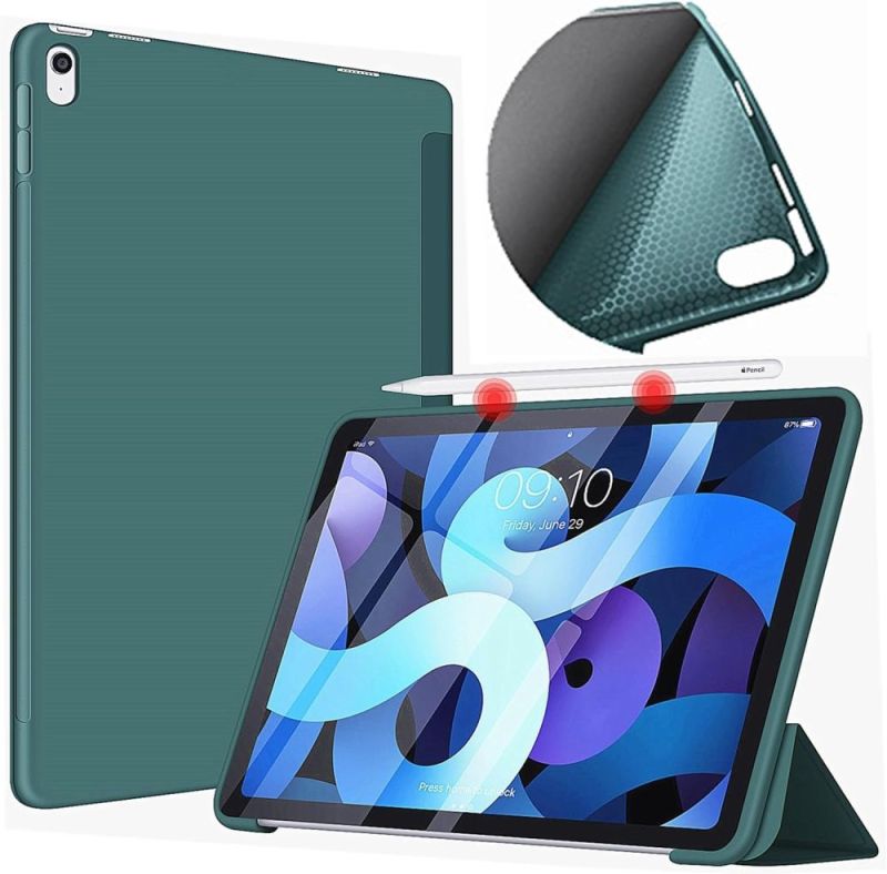 Чeхол-книжка BeCover Tri Fold Soft TPU Silicone для Apple iPad Air (4/5) 2020/2022 10.9" Dark Green (711130)