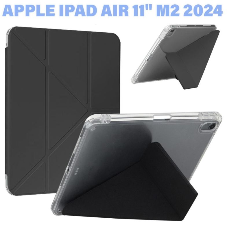 Чeхол-книжка BeCover Ultra Slim Origami Transparent с креплением Apple Pencil для Apple iPad Air 11" M2 2024 Black (711389)