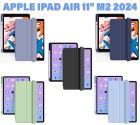 Чeхол BeCover Tri Fold Soft TPU с креплением Apple Pencil для Apple iPad Air 11" M2 2024 Deep Blue (711401)