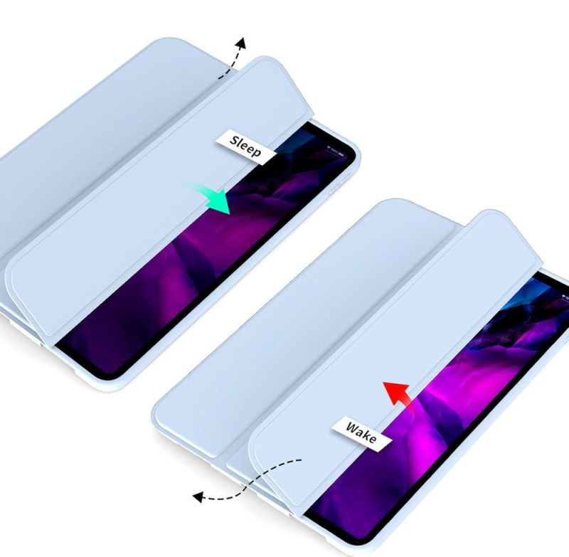 Чeхол-книжка BeCover Tri Fold Soft TPU Silicone для Apple iPad Air 13" M2 2024 Light Blue (711741)