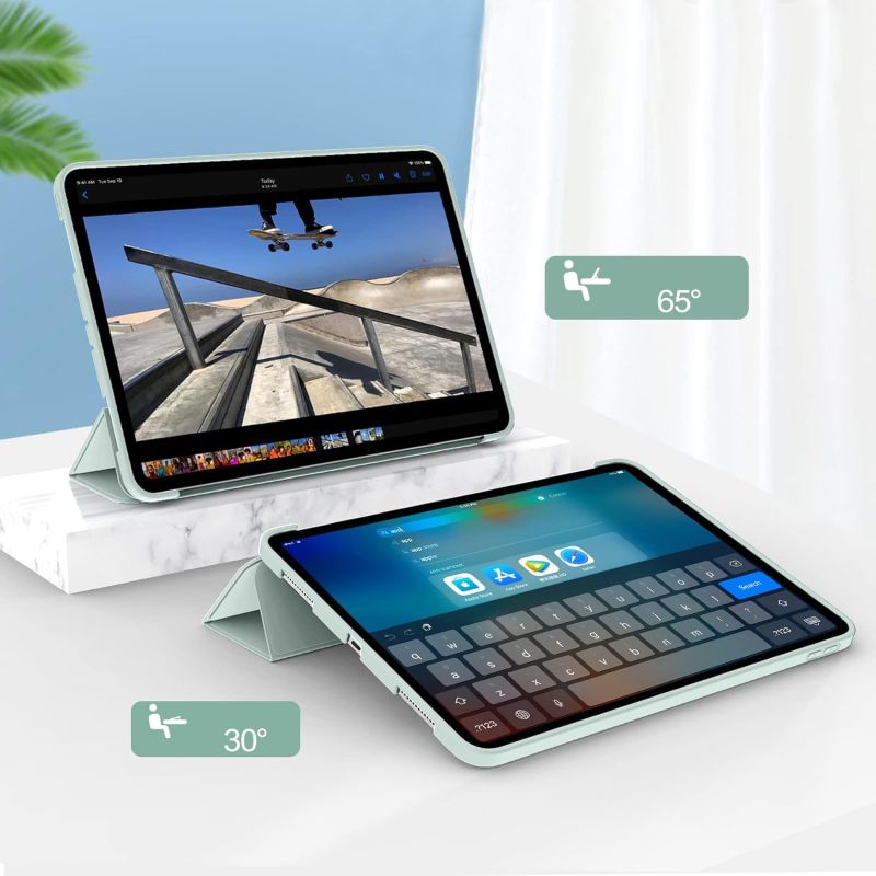Чeхол-книжка BeCover Tri Fold Soft TPU Silicone для Apple iPad Pro 11" M4 2024 Light Green (711747)