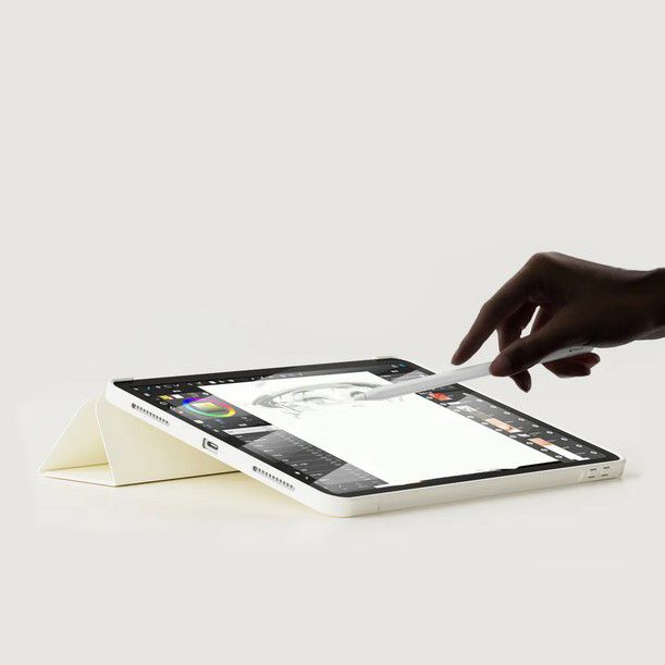 Чeхол-книжка BeCover Tri Fold Soft TPU Silicone для Apple iPad Pro 13" M4 2024 Beige (711751)